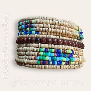 Bundle Sale 3 for $15 | Bohemian Style Wide Seeded Cuff Bracelet